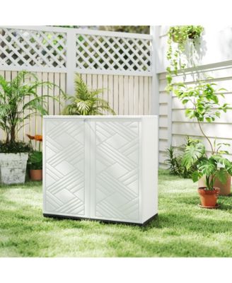 Diamond-Shaped Outdoor Storage Cabinet
