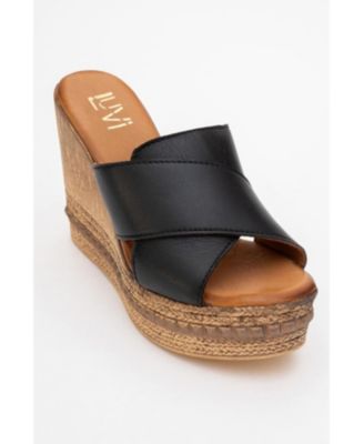 Lois Wedge Leather Sandal (Women)