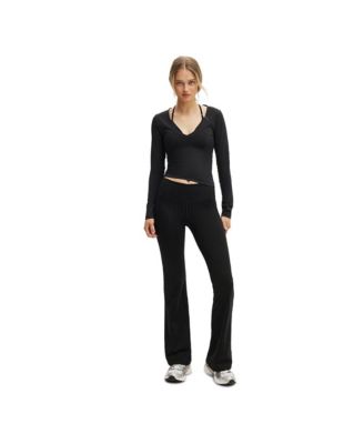 Women's Active Ultra Soft Plunge Front Long Sleeve