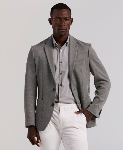 Мужская куртка Perry Ellis Single Breasted Textured Blazer, цвет: Чёрный клетчатый