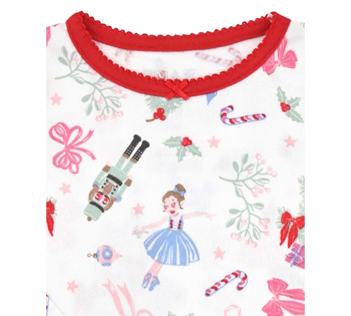 Max & Olivia 12m-5t Girls 3-piece Snug Fit Holiday Long Sleeve T-shirt, Pants And Socks Pajama Set In Multi