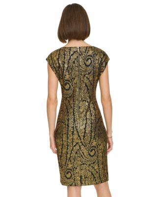 Petite Foil Print Sheath Dress