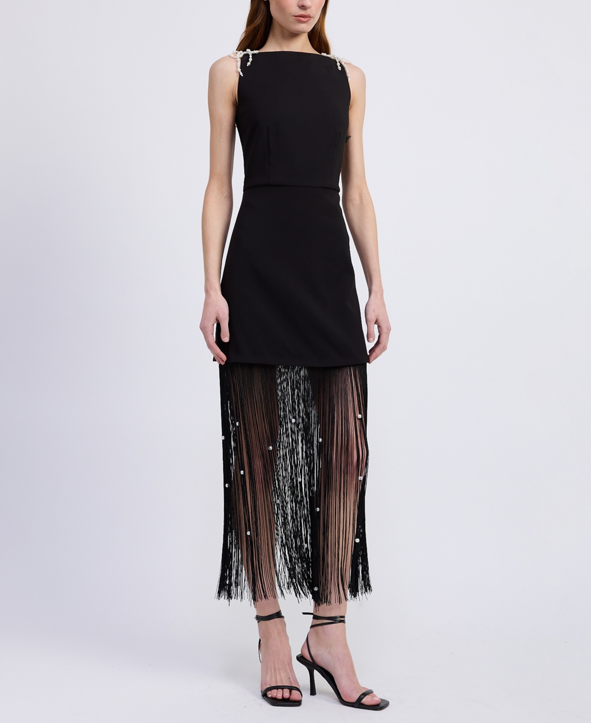 En Saison Women's Leah Fringe Detail Dress