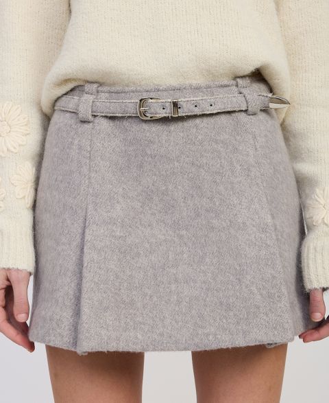 Женская юбка En Saison Carrington Belted, цвет: Серый