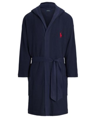 Men's Thermal Hooded Robe with Belt