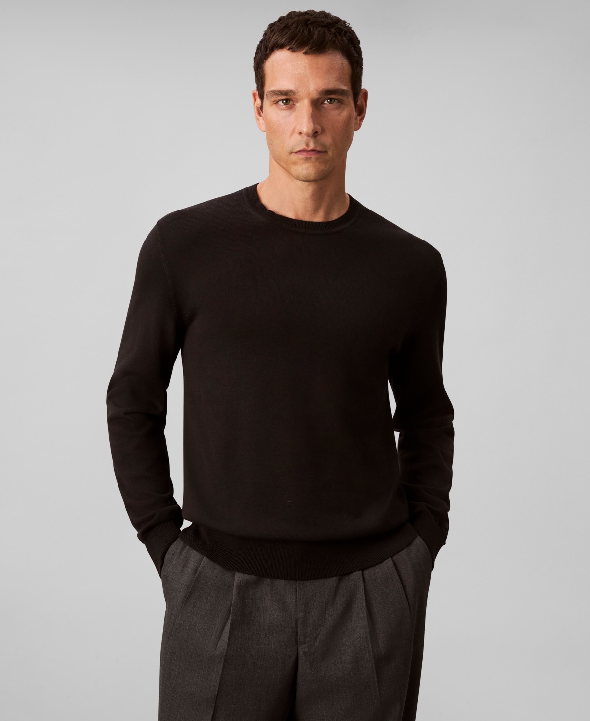 Мужские Calvin Klein Men's Supima Crewneck Sweater — фото 1
