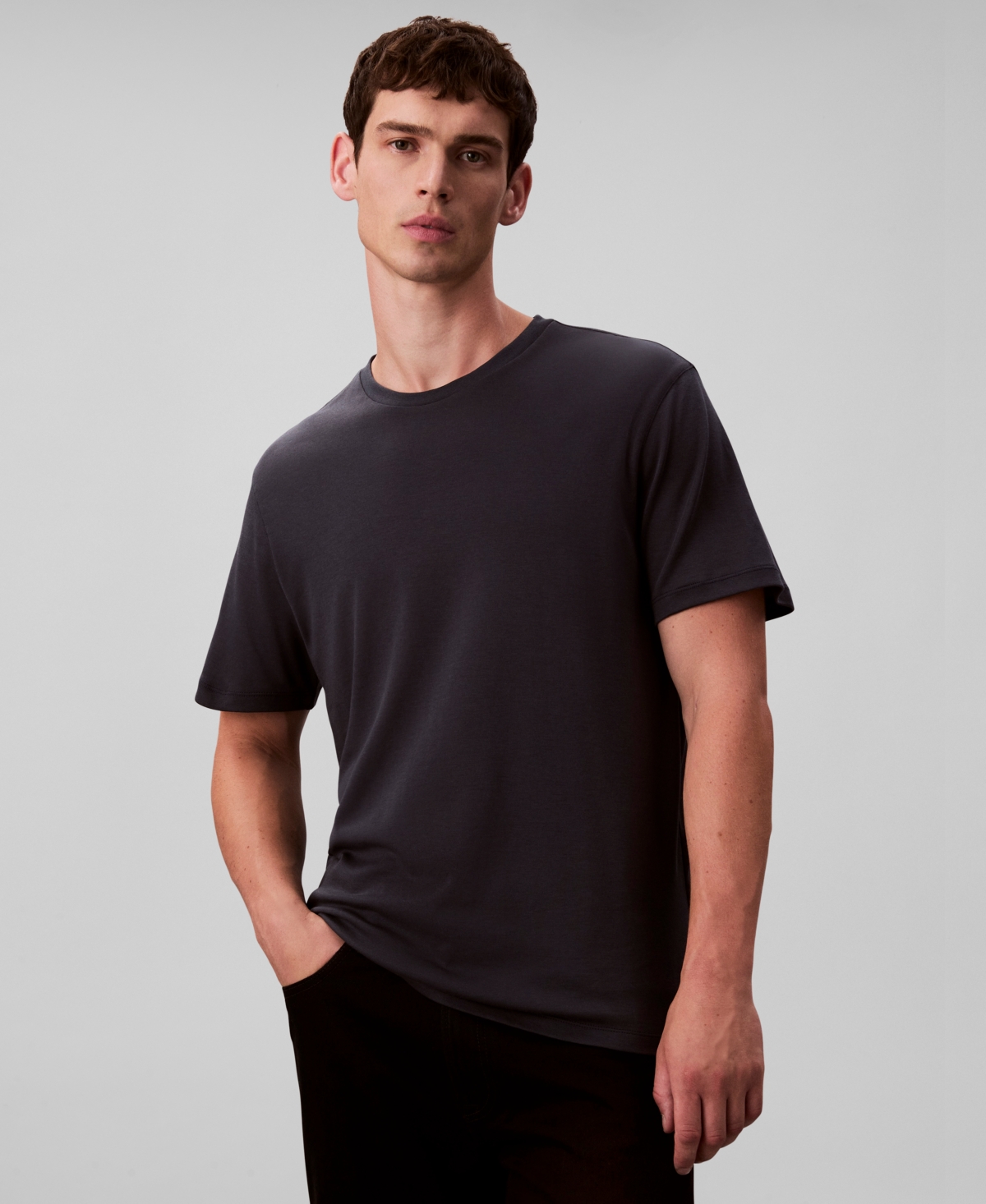 Calvin Klein Men's Short Sleeve Supima Cotton Interlock T-Shirt - Dark Sapphire