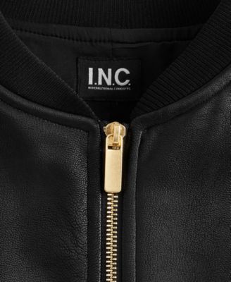 Women's Faux-Leather Bomber Jacket, Macy's Exclusive