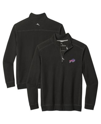 Tommy Bahama - Men's Black Buffalo Bills Big Tall Montego Bay Half-Zip Pullover
