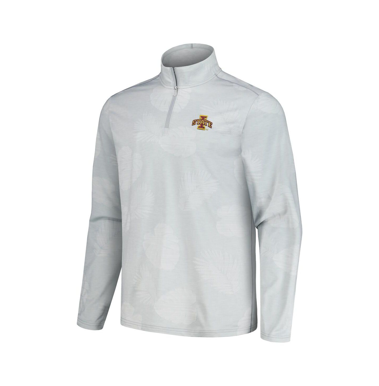 Мужская куртка Tommy Bahama Gray Iowa State Cyclones Delray Frond IslandZone Half-Zip — фото 2