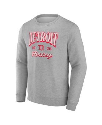 Men's Gray Detroit Red Wings Nimbus Fleece Pullover Sweatshirt