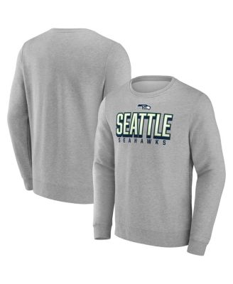 Fanatics - Men's Heather Gray Seattle Seahawks Bold Move Pullover Sweatshirt