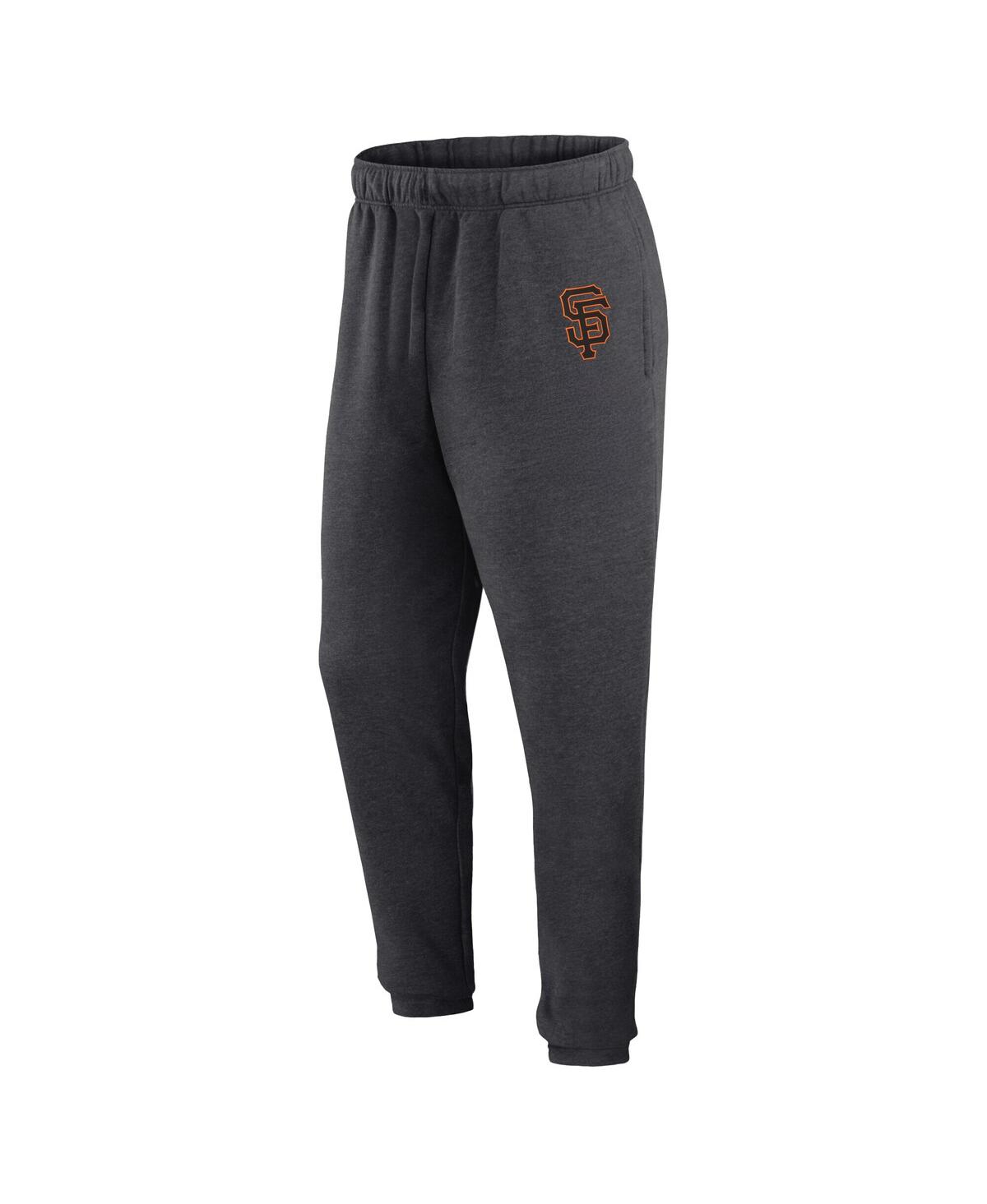 Fanatics Men's Heather Charcoal San Francisco Giants Fleece Jogger Pants In Gray