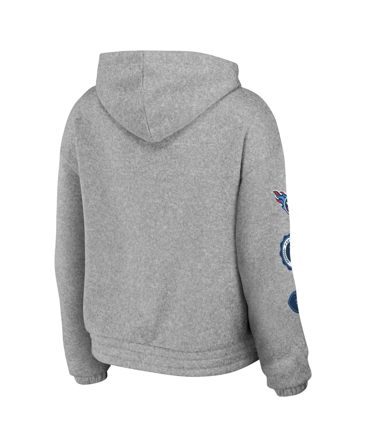 Wear By Erin Andrews Women's Heather Gray Tennessee Titans Full-zip Hoodie In Gray