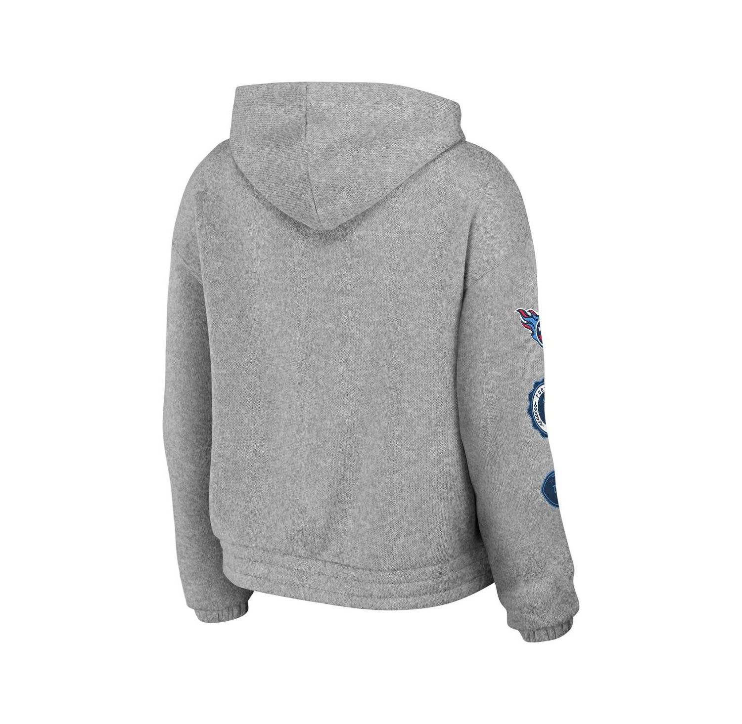Women's Heather Gray Tennessee Titans Full-Zip Hoodie