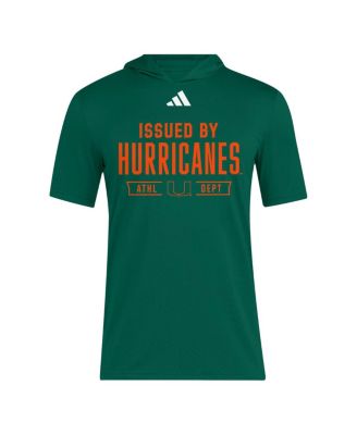 Men's Green Miami Hurricanes 2025 AREOREADY Sideline Training Hooded T-Shirt