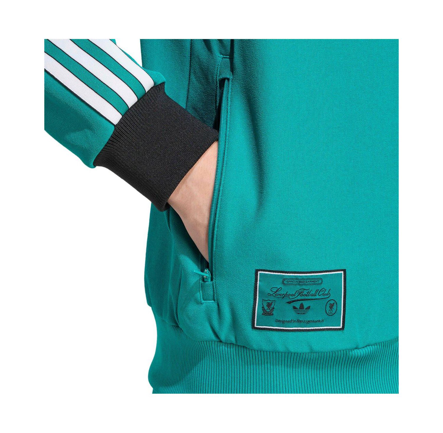 Men's Green Liverpool Terrace Icons Full-Zip Track Jacket
