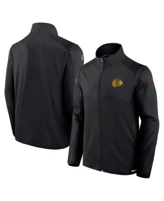 Fanatics - Men's Black Chicago Blackhawks Authentic Pro Rink Fleece Full-Zip Jacket