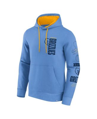 Men's Blue Memphis Grizzlies Game Time Crossover Pullover Hoodie