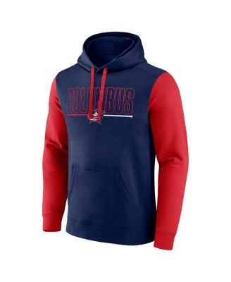 Men's Navy Columbus Blue Jackets Deliver Fleece Pullover Hoodie