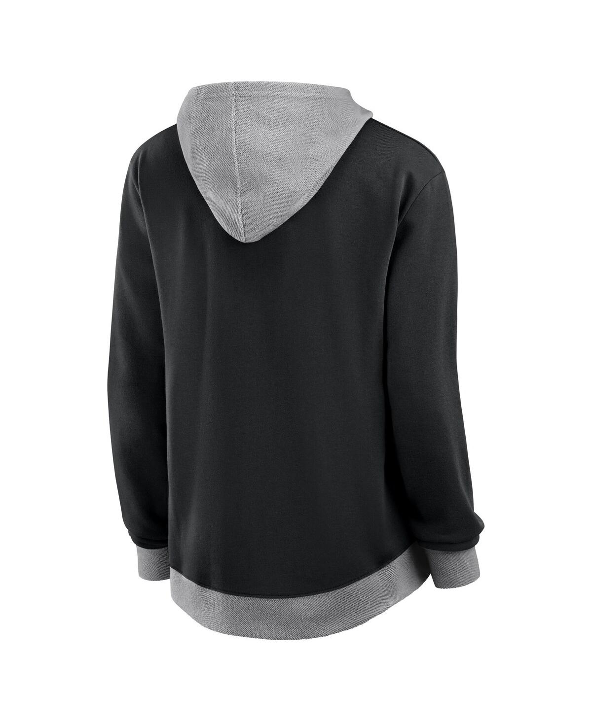 Logo Athletic Women's Black New Orleans Saints Hit It French Terry Full-zip Hoodie In Black