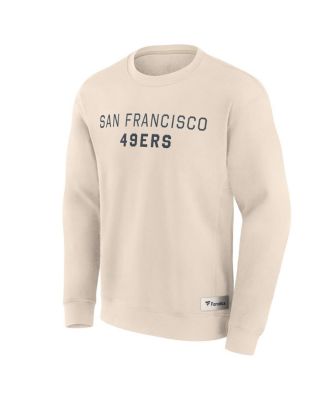 Men's Cream San Francisco 49ers Elements Future Ground Lettering Pullover Sweatshirt