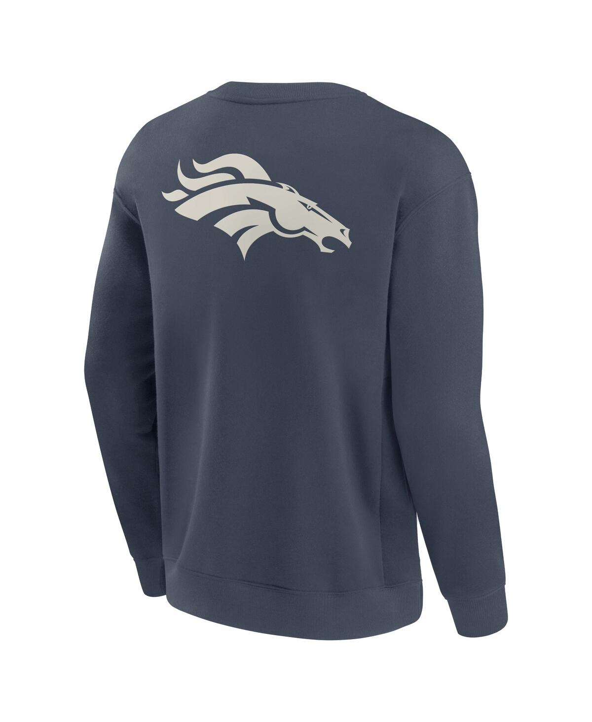 Fanatics Men's Navy Denver Broncos Elements Future Ground Lettering Pullover Sweatshirt In Gray