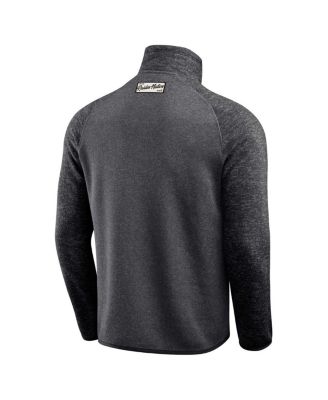 Darius Rucker Collection by Men's Black Las Vegas Raiders Tonal Quarter-Zip Jacket