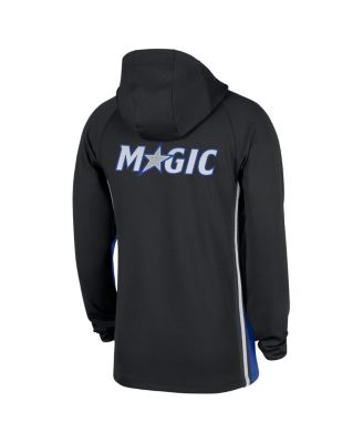 Men's Black Orlando Magic Authentic On Court Zone Quarter-Zip Dri-FIT Hoodie Jacket