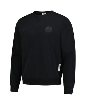 Men's Black Denver Nuggets Authentic Standard Issue Travel Dri-FIT Pullover Sweatshirt