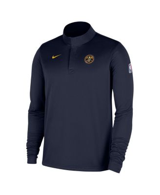 Men's Navy Denver Nuggets 2025/26 Authentic Coaches Quarter-Zip Dri-Fit Sweatshirt