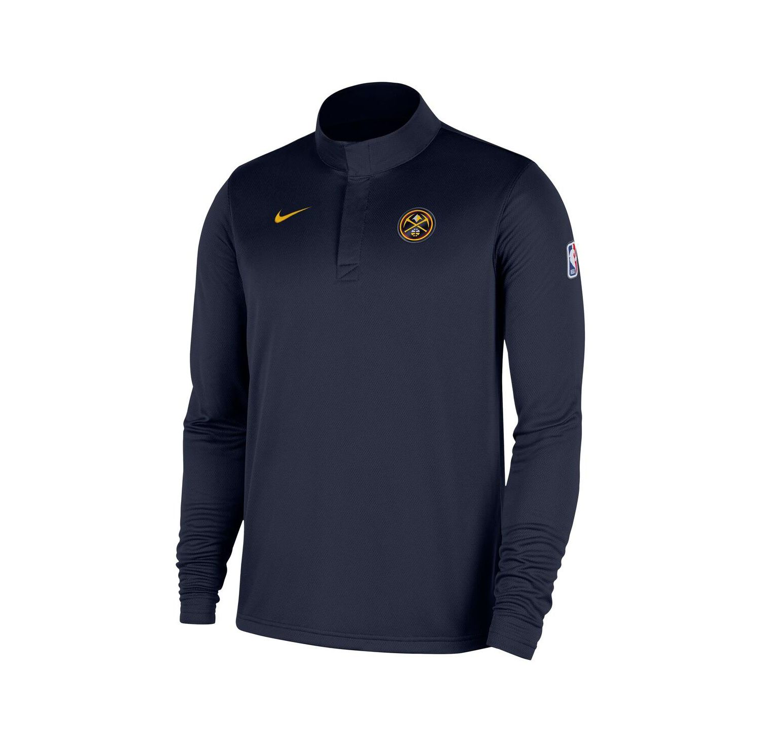 Men's Navy Denver Nuggets 2025/26 Authentic Coaches Quarter-Zip Dri-Fit Sweatshirt