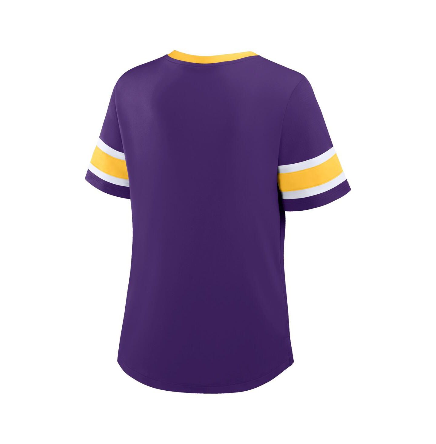 Женская футболка Fanatics Purple Minnesota Vikings Redzone Draw Play Athena Lace-Up — фото 2