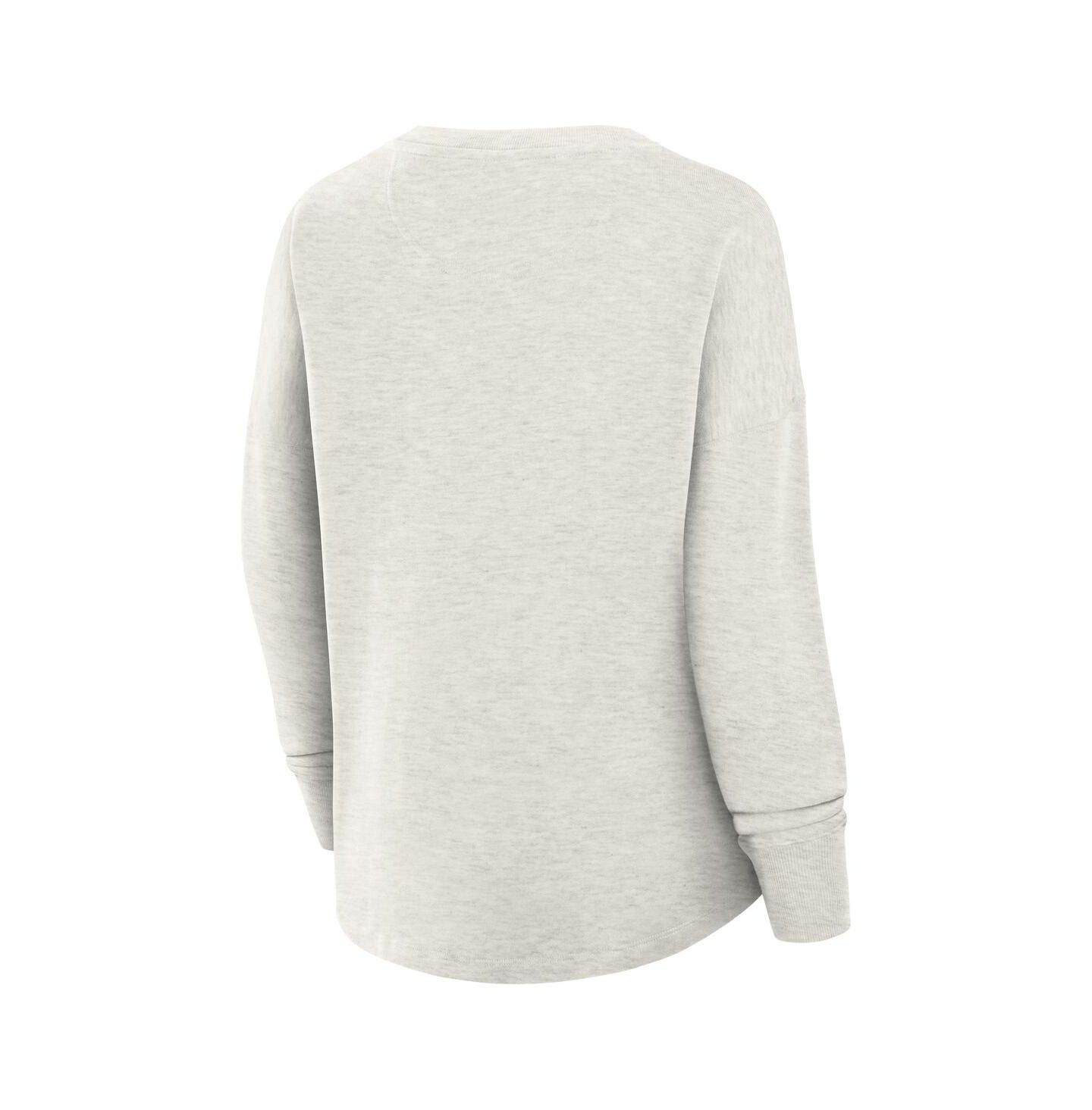 Женский свитшот Fanatics Heather Gray San Francisco 49ers Oversized Hometown Pullover — фото 3