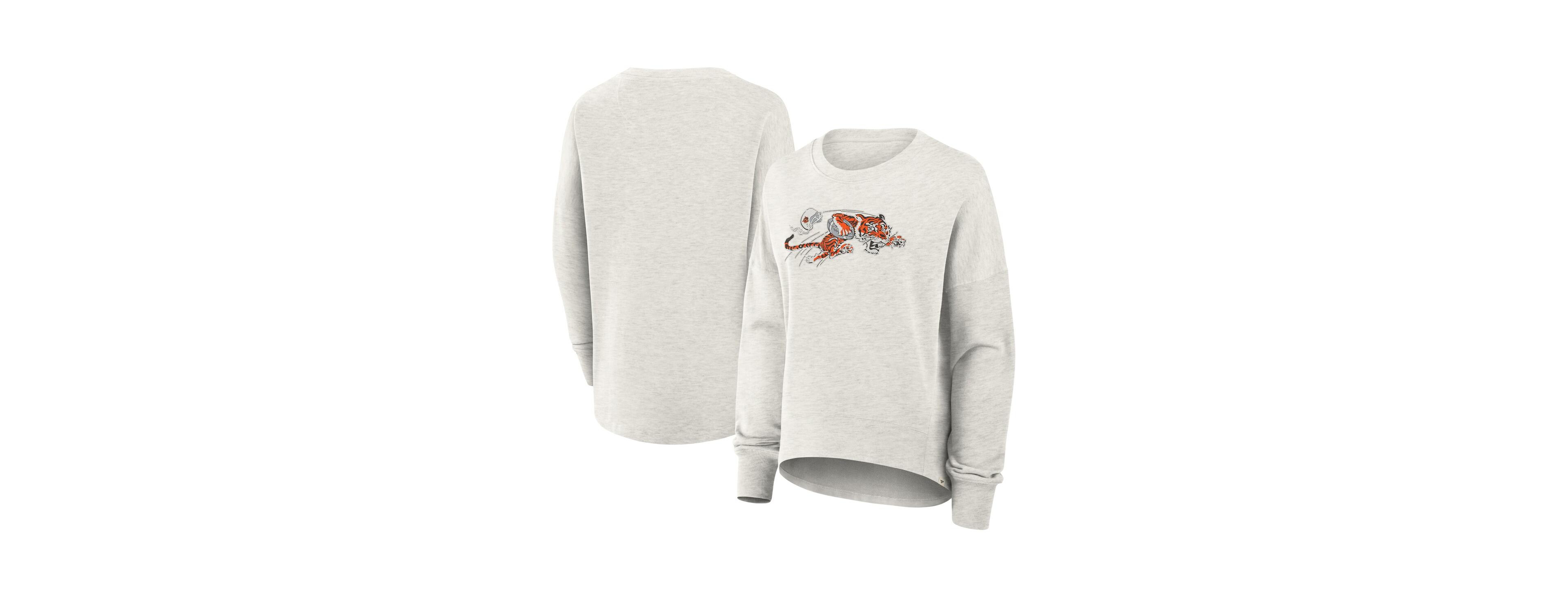 Fanatics Women's Heather Gray Cincinnati Bengals Oversized Hometown Pullover Sweatshirt