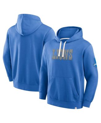 Men's Blue Detroit Lions New Horizons Heritage Pullover Hoodie