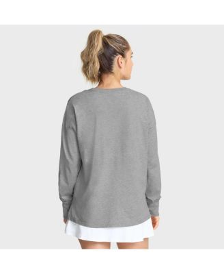 Women's Heather Gray Kansas City Chiefs Hometown Legacy Long Sleeve T-Shirt