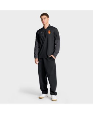 Men's Black USC Trojans One Goal Performance Half-Zip Pullover Hoodie
