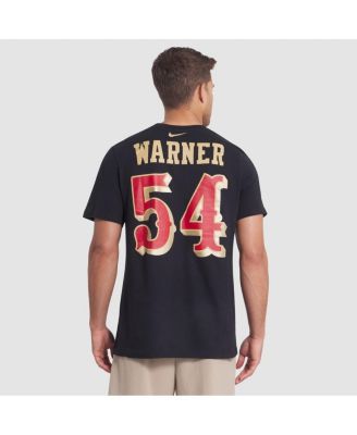 Men's Fred Warner Black San Francisco 49ers 2025 Rivalries Collection Player Name Number T-Shirt