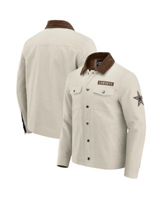 Fanatics - Men's Darius Rucker Collection by Tan Dallas Cowboys Midweight Canvas Full-Button Jacket