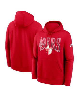 Nike - Men's Scarlet San Francisco 49ers Full Blitz Club Fleece Pullover Hoodie