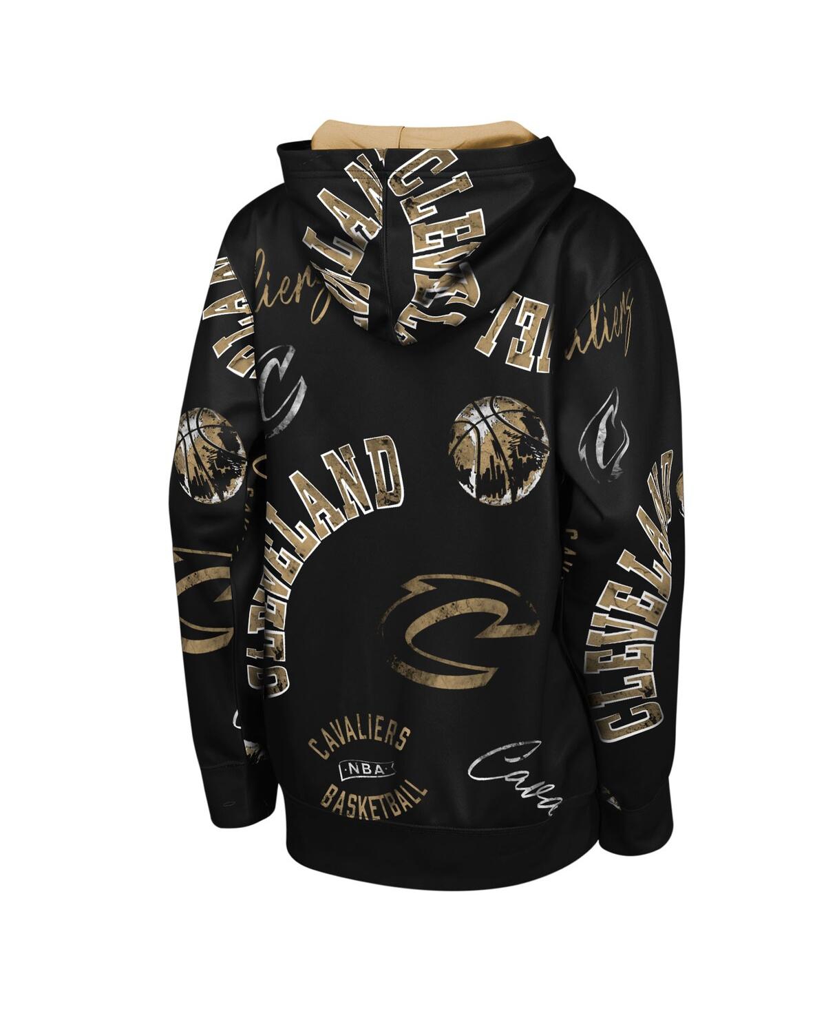 Outerstuff Big Boys And Girls Black Cleveland Cavaliers Moving Violation Hoodie In Black