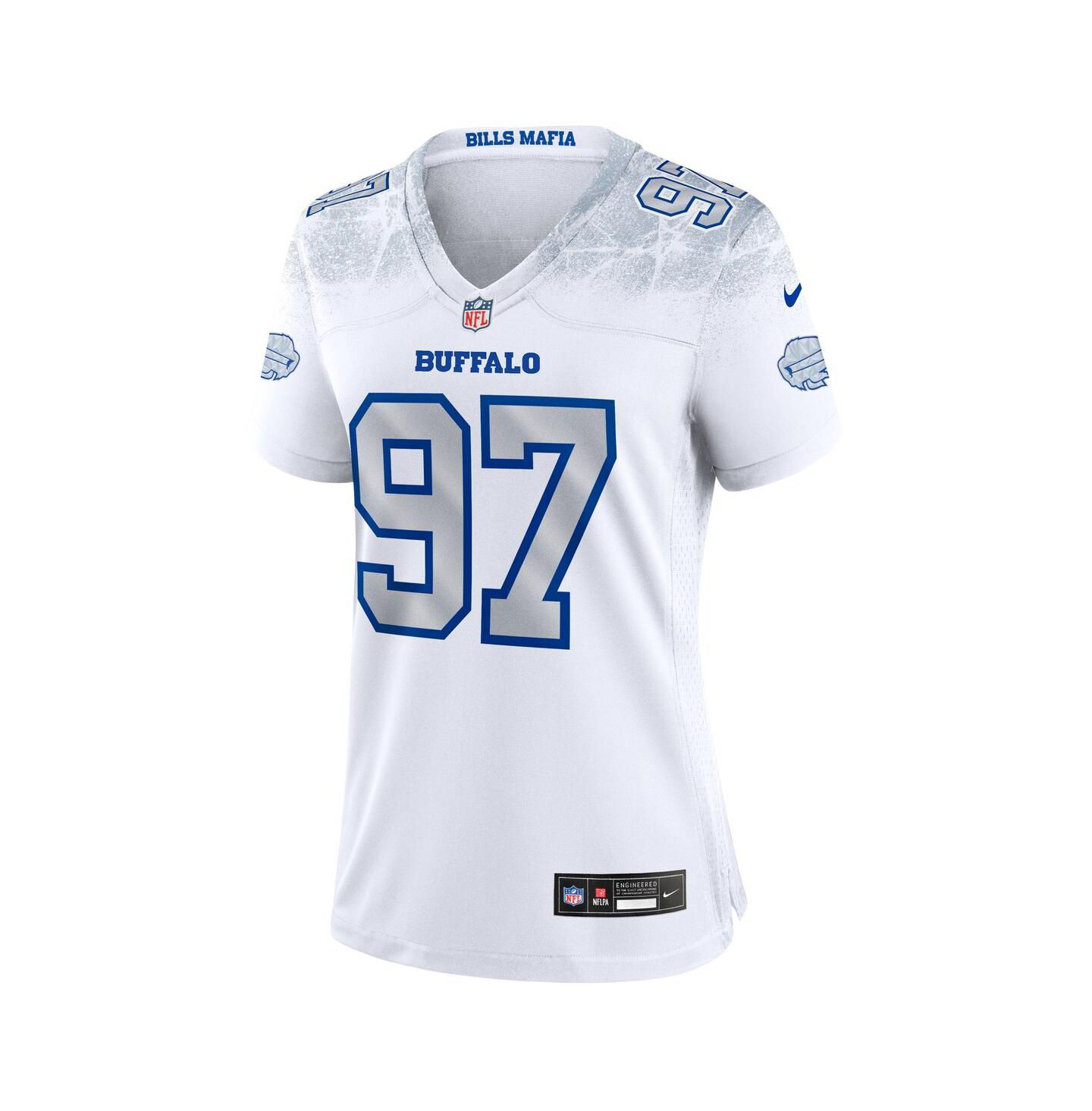 Женский топ Nike Joey Bosa White Buffalo Bills 2025 Rivalries Collection Game Jersey — фото 2
