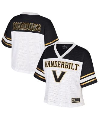 Colosseum - Women's White Vanderbilt Commodores Treasure Cropped Football Jersey