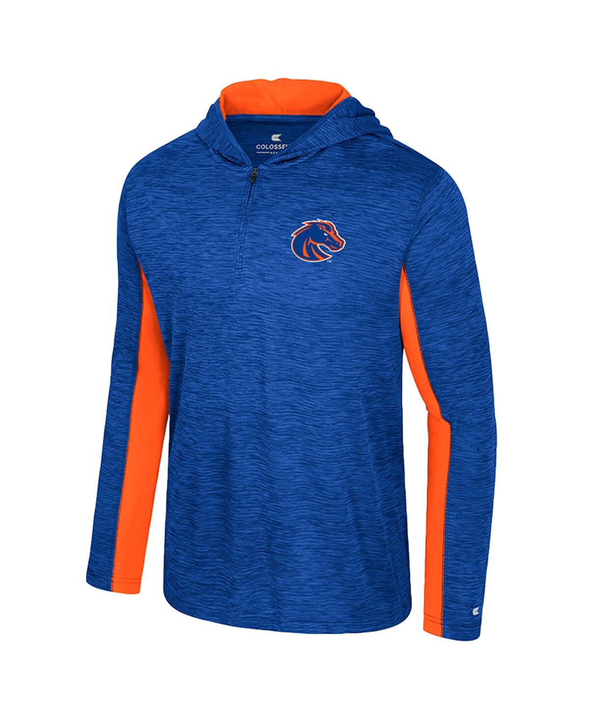 Colosseum Men's Royal Boise State Broncos Always Sunny Quarter-zip Hoodie In Blue