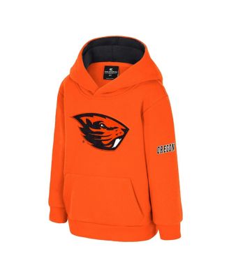 Toddler Orange Oregon State Beavers Big Logo Volume Fleece Pullover Hoodie