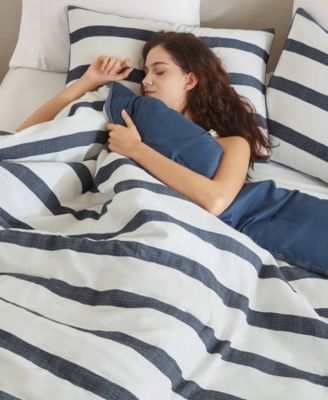 Merritt Yarn-Dyed Striped 3-Pc. Comforter Set, King/California King