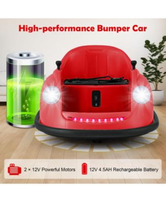 12V Electric Kids Bumper Car with Remote Control and Spinning Fun