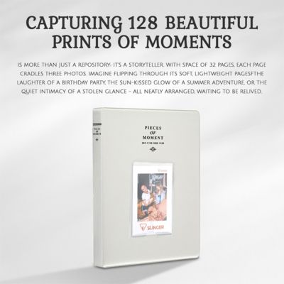 Instax Mini Instant Film Variety Value Pack, 40 Exposures, With Slinger Instax Mini Film Photo Album, Smoky White