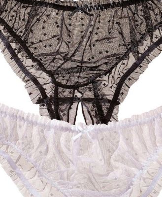 Women's 2 Pack Sheer Open Panties